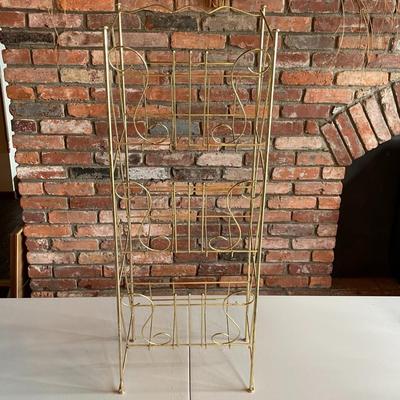 Vintage Tall Metal Record Rack / Shelf