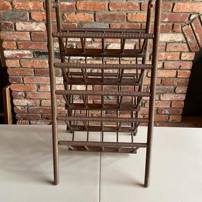 Vintage Wood Spindle 5 Tier Magazine Rack