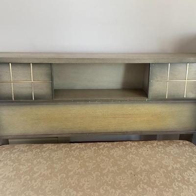 Mid-Century Modern Full-Size Bed Complete with Headboard and Footboard