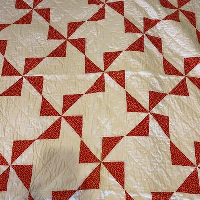 Vintage Quilt - Red and White