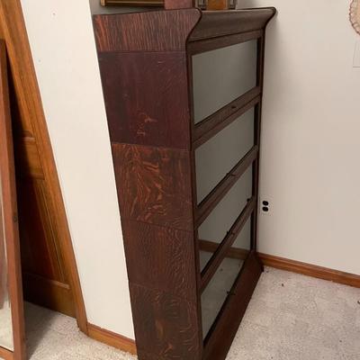 Antique Tiger Oak Barrister Bookcase