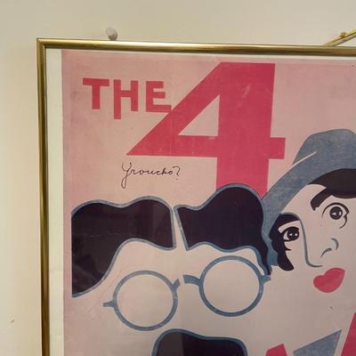 Vintage Movie Poster "The Four Marx Brothers Duck Soup"