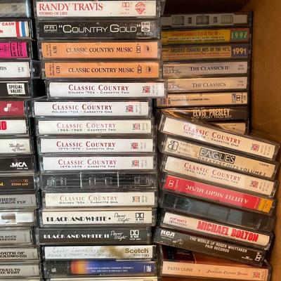 Lot of Audio Cassette Tapes and Sony Walkman