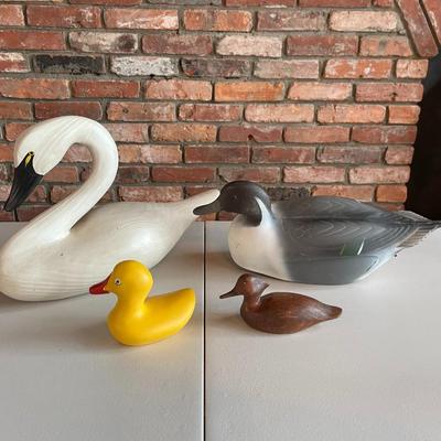 Lot of Swan, Ducks, and Decoy Duck