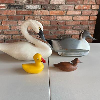 Lot of Swan, Ducks, and Decoy Duck