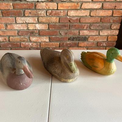 Lot of Decoy Duck Sculptures