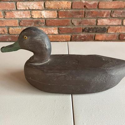 Hand Carved Wood Duck Decoy Sculpture