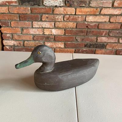 Hand Carved Wood Duck Decoy Sculpture