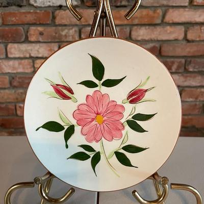 Vintage Stangl Pottery Plate/ Wild Rose Design