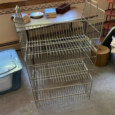 Vintage Metal Stacked Display / Storage Shelf Basket