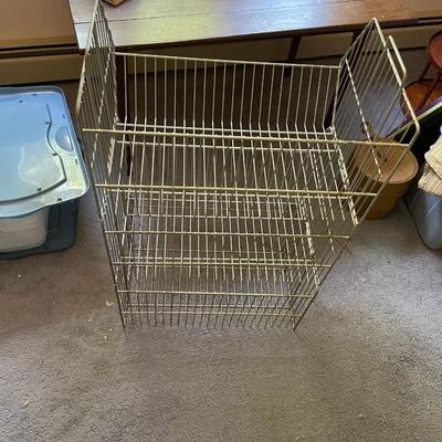 Vintage Metal Stacked Display / Storage Shelf Basket