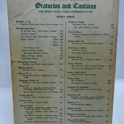 G. Schirmer's Editions of Oratorios & Cantatas 1912 The Messiah G.F. Handel