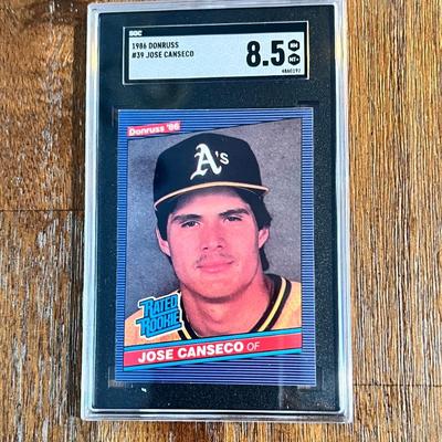 1986 Donruss #39 Jose Canseco Card SGC 8.5