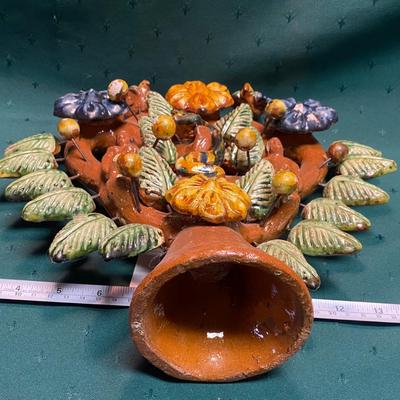 Vintage Mexican Folk Art Pottery Tree of Life