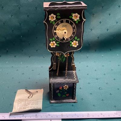 Vintage Miniature Grandfather Clock