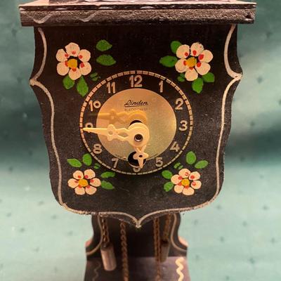 Vintage Miniature Grandfather Clock