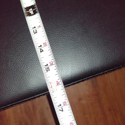 Storage Ottoman- Faux Leather Covering