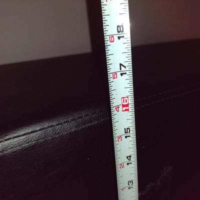 Storage Ottoman- Faux Leather Covering