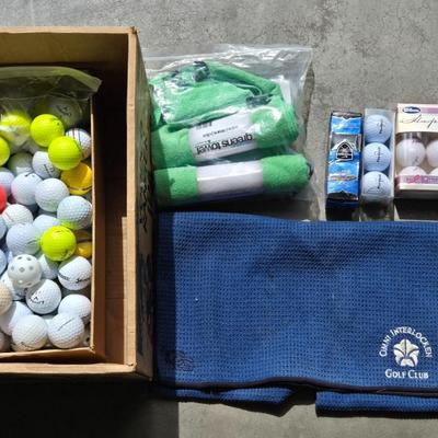 Golf Balls, Towels, and Tees
