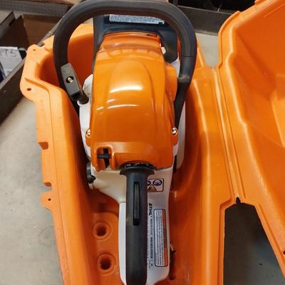 STIHL CHAINSAW IN CASE WITH EXTRA BLADE