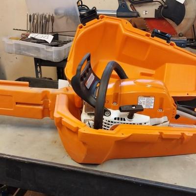 STIHL CHAINSAW IN CASE WITH EXTRA BLADE