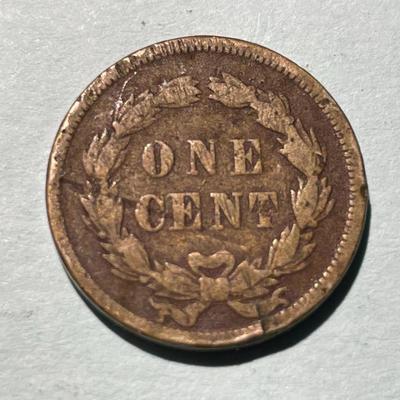 1859 CIRCULATED CONDITION INDIAN HEAD CENT AS PICTURED. (COIN #3).
