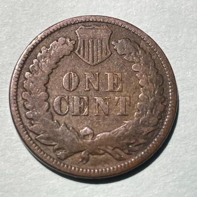 1875 CIRCULATED CONDITION INDIAN HEAD CENT AS PICTURED. (COIN #8).
