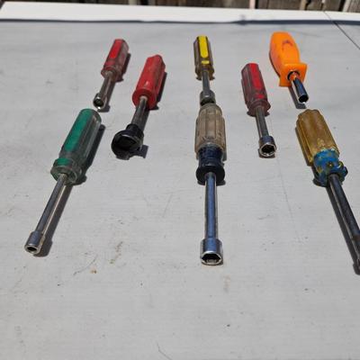Lot of 8 Nut and Socket Drivers