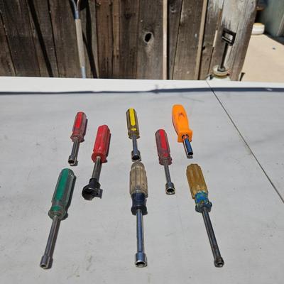 Lot of 8 Nut and Socket Drivers