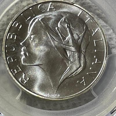 PCGS CERTIFIED ITALY 1990-R MS65 WORLD CUP KM-136 500 LIRE SILVER COMMEMORATIVE COIN.
