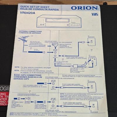 Orion VHS with Manual