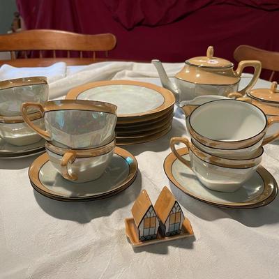 Vintage RS Reinhold Schlegelmil Art Deco Lustreware Tea Set (22 Pieces)