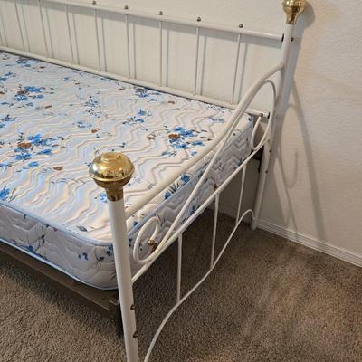 Metal Daybed with Brass Knobs