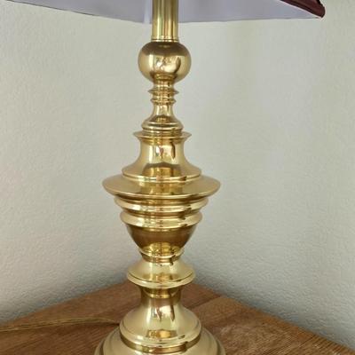 Brass Lamps with Silk Shade #1