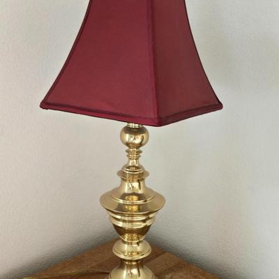 Brass Lamps with Silk Shade #1