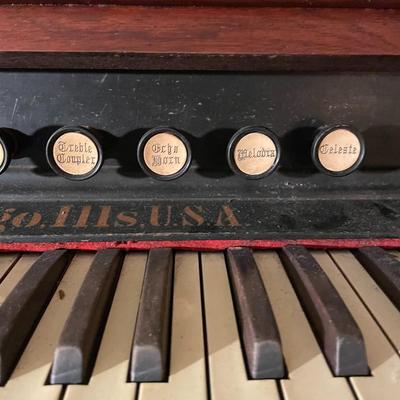 GORGEOUS Antique W.W. Kimball Reed Pump Pedal Organ