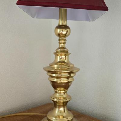 Brass Lamp with Silk Shade #2