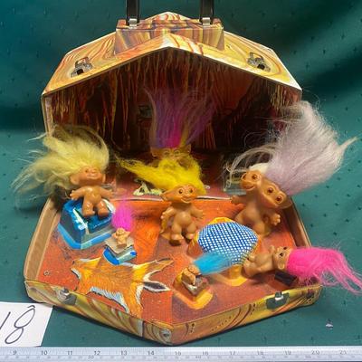 Vintage 1960s Troll House and Dolls