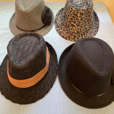 4 ladies fedora hats