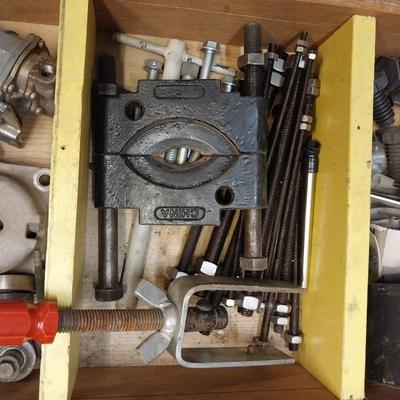 HARMONIC BALANCER-STEERING WHEEL PULLER AND MISC. PARTS & TOOLS