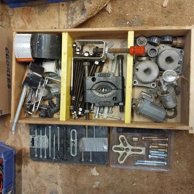 HARMONIC BALANCER-STEERING WHEEL PULLER AND MISC. PARTS & TOOLS