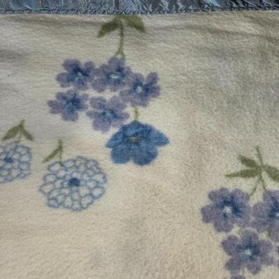 Blue & White Floral Blanket