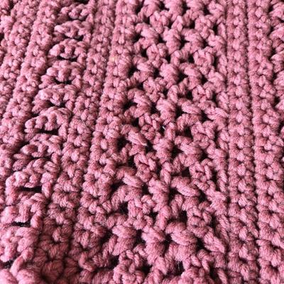 Mauve Crochet Blanket