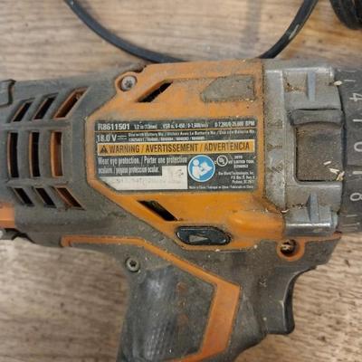 RIGID CORDLESS DRILL EXTRA BATTERY AND CHARGER