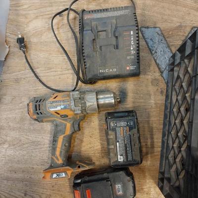 RIGID CORDLESS DRILL EXTRA BATTERY AND CHARGER