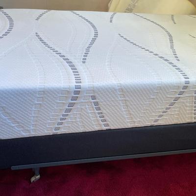 Twin memory foam mattress with soft plush head board