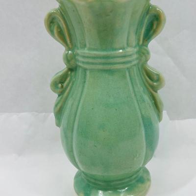 Vintage McCoy Green Pottery Vase