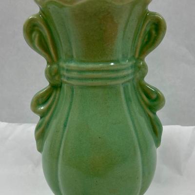 Vintage McCoy Green Pottery Vase