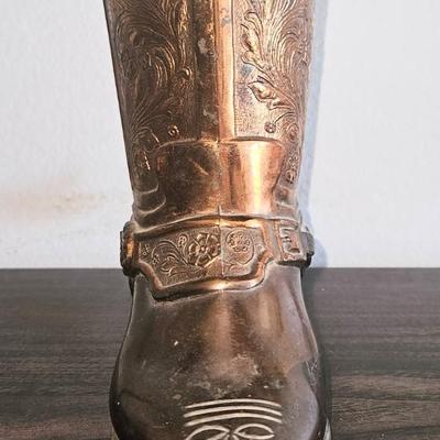 Vintage Copper Cowboy boot