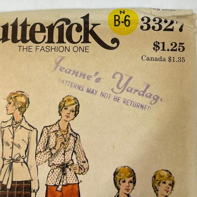 Vintage sewing pattern Butterick #3327